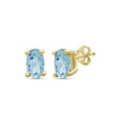 thumbnail image 1 of JewelersClub 1/2 Carat T.G.W. Sky Blue Topaz 14K Gold Over Silver Stud Earrings, 1 of 10