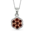 thumbnail image 1 of JewelersClub 1/2 Carat T.W. Red And White Diamond Sterling Silver Cluster Pendant, 18", 1 of 3