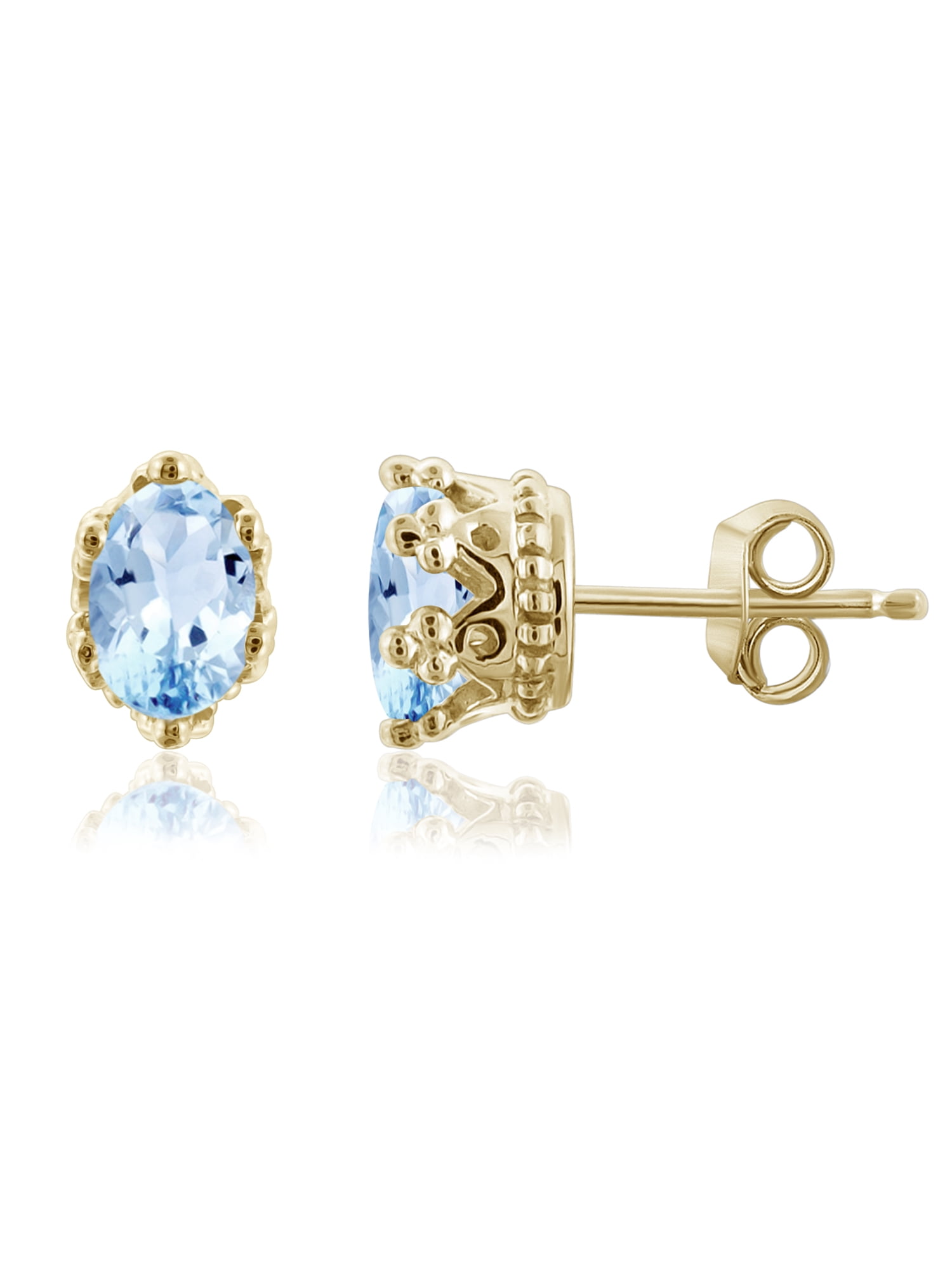 JewelersClub 1.20 CTW Sky Blue Topaz Stud Earrings  display picture 1