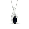 thumbnail image 1 of JewelersClub 1/3 Carat T.G.W. Sapphire And White Diamond Accent Sterling Silver Pendant, 18", 1 of 4
