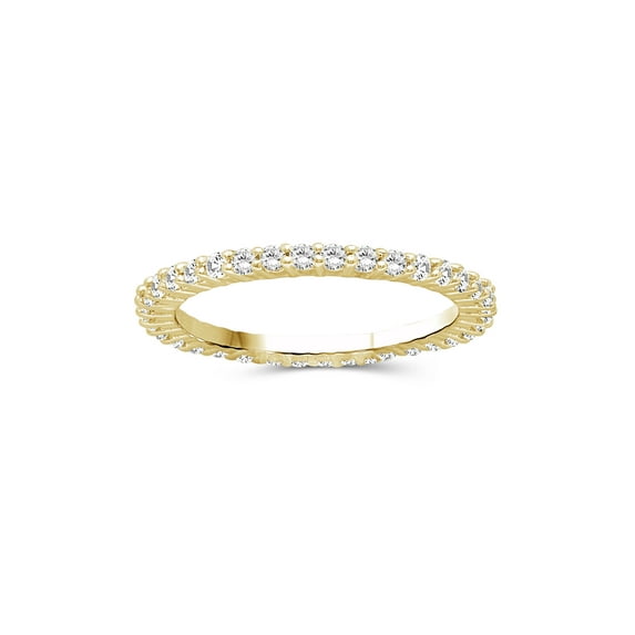 JewelersClub 1/3 Carat T.W. White Diamond 14K Gold Over Silver Eternity Band