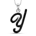 thumbnail image 1 of JewelersClub 1/4 CTW Black Diamond Initial Letter Pendant Necklace for Women | .925 Sterling Silver Y Alphabet Monogram Necklaces for Girls | Script Capital Letters | Personalized Jewelry Gift for Her, 1 of 5