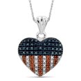thumbnail image 1 of JewelersClub 1/4 Carat T.W. Multi-Color Diamond Heart Sterling Silver Pendant, 18", 1 of 3