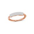 thumbnail image 1 of JewelersClub 1/4 Carat T.W. White Diamond Rose Gold Over Silver Bar Ring, 1 of 5
