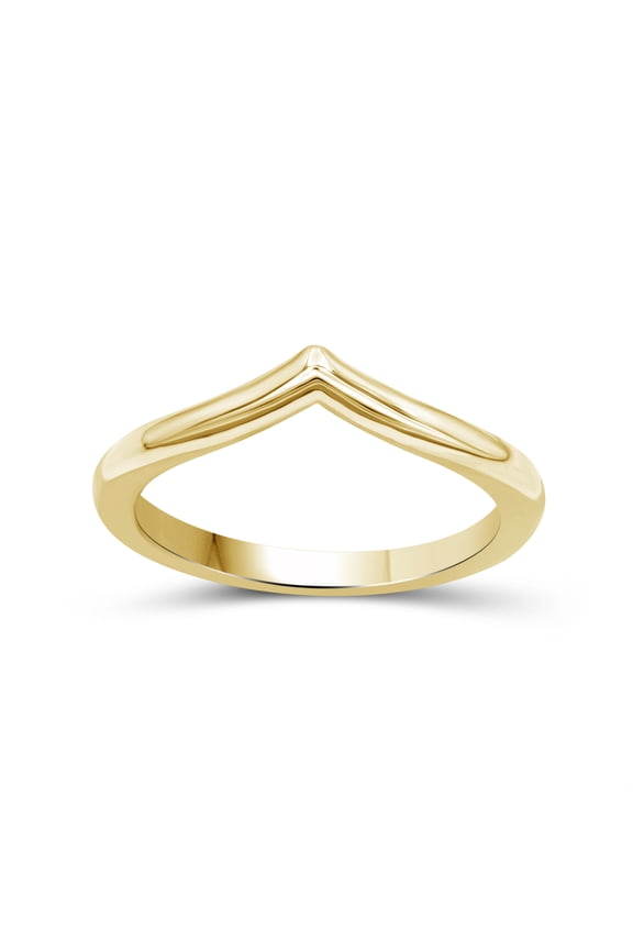 14K Gold Over Silver Wishbone Friendship Ring