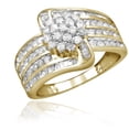 thumbnail image 1 of JewelersClub 14K Gold Plated Silver 1.00 Carat White diamond Ring for Women | Diamonds for Everyday Womens Wear, 1 of 1