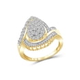 thumbnail image 1 of JewelersClub 14K Gold Plated Silver 1.00 Carat White diamond Ring for Women | Diamonds for Everyday Womens Wear, 1 of 4