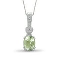 thumbnail image 1 of JewelersClub 2.00 Carat T.G.W. Green Amethyst And White Diamond Accent Sterling Silver Pendant, 18", 1 of 4