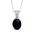 thumbnail image 1 of JewelersClub 2.00 Carat T.G.W. Sapphire And White Diamond Accent Sterling Silver Pendant, 18", 1 of 4