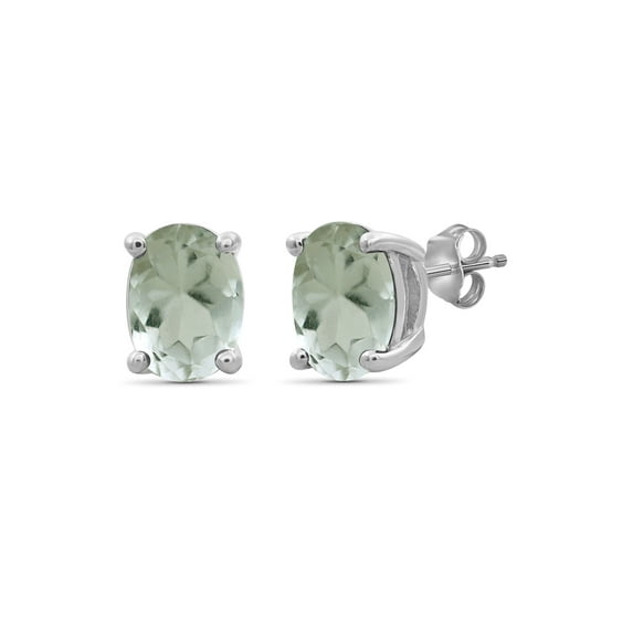 JewelersClub 2 1/4 Carat T.G.W. Green Amethyst Sterling Silver Stud Earrings