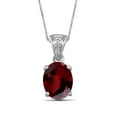 thumbnail image 1 of JewelersClub 2 1/5 Carat T.W. Garnet And White Diamond Accent Sterling Silver Pendant, 18", 1 of 4
