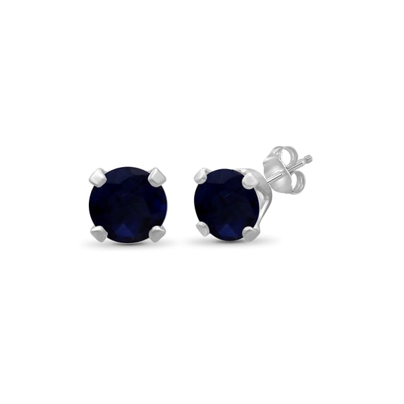 JewelersClub 2 3/4 T.G.W. Created Sapphire Sterling Silver Stud Earrings