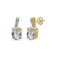 thumbnail image 1 of JewelersClub 3.00 Carat T.G.W. White Topaz And Accent White Diamond 14K Gold Over Silver Earrings, 1 of 3