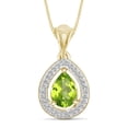 thumbnail image 1 of JewelersClub 3/4 Carat T.G.W. Peridot And White Diamond Accent 14k Gold Over Silver Pendant, 1 of 4