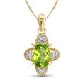 thumbnail image 1 of JewelersClub 3/4 Carat T.G.W. Peridot And White Diamond Accent 14k Gold Over Silver Pendant, 1 of 3