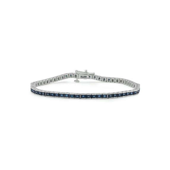 JewelersClub 3/4 Carat T.W. Blue Diamond Sterling Silver Tennis Bracelet