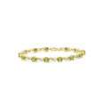 thumbnail image 1 of JewelersClub 6 1/4 Carat T.G.W. Peridot And White Diamond Accent 14k Gold Over Silver Bracelet, 1 of 4