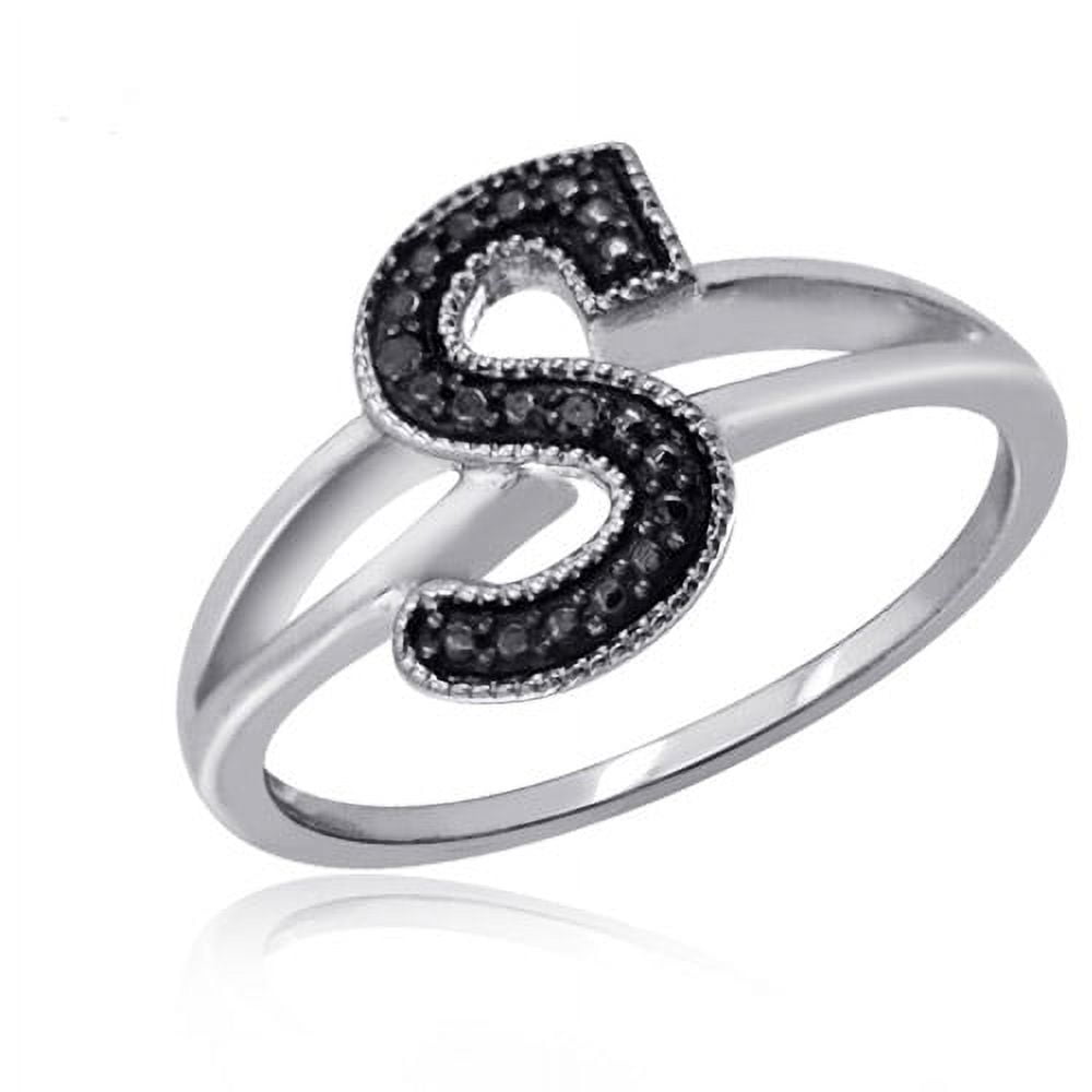 S Initial Gold Letter Ring – www.pipabella.com