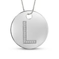 thumbnail image 1 of JewelersClub Accent White Diamond Initial Letter Pendant Necklace for Women | Customizable Sterling Silver L Alphabet Monogram Necklaces for Girls |Capital Letters | Personalized Jewelry Gift for Her, 1 of 4