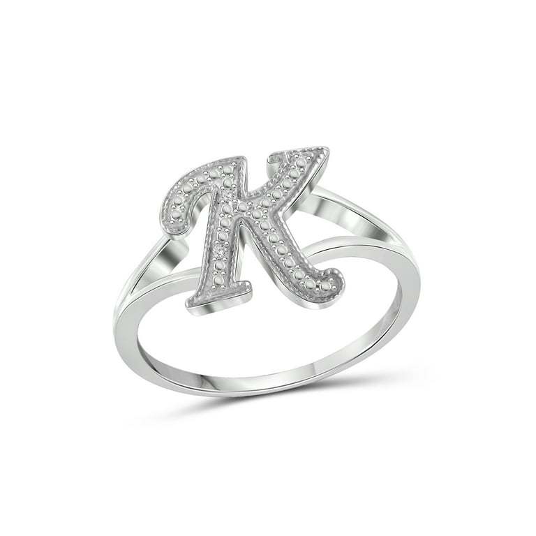 Jewelersclub Women's Initial Letter Ring