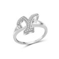 thumbnail image 1 of JewelersClub Accent White Diamond Initial Letter Ring for Women | Customizable Sterling Silver Y Alphabet Monogram Ring for Girls | Cursive Script Capital Letters | Personalized Jewelry Gift for Her, 1 of 4