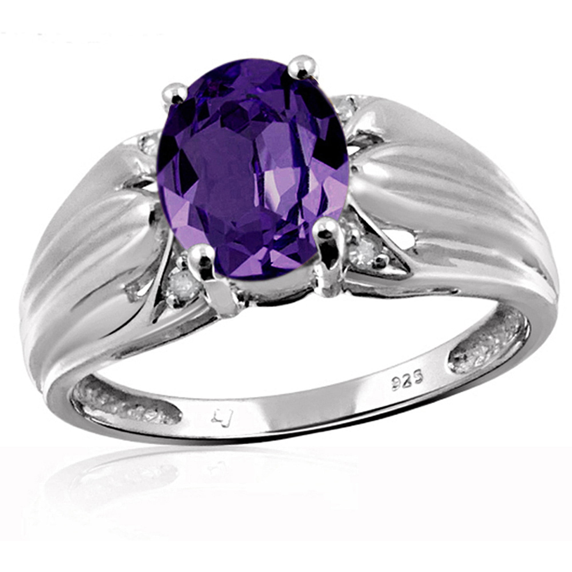 925 sterling 2024 silver amethyst ring