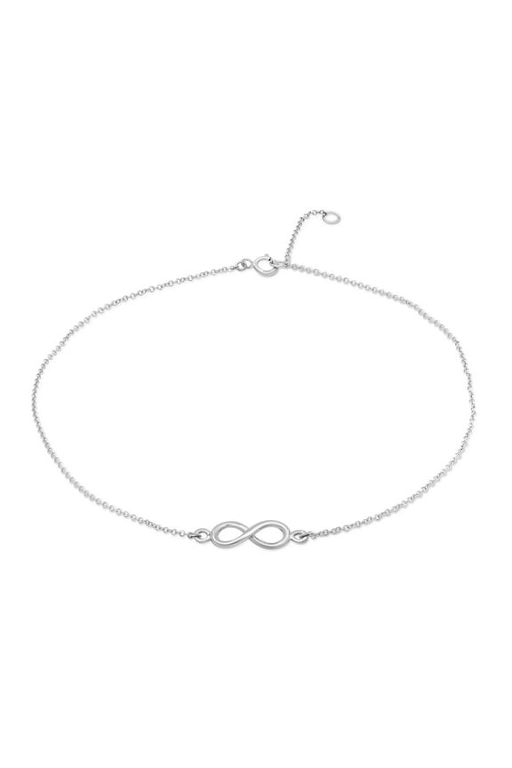 Ankle Bracelet for Women .925 Sterling Silver Anklets for Women Infinity Anklets for Women, Ankle Bracelets for Women Adjustable 11 Inch Anklet Infinity Gifts for Women