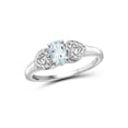 thumbnail image 1 of JewelersClub Aquamarine Ring Birthstone Jewelry – 0.45 Carat Aquamarine 0.925 Sterling Silver Ring Jewelry with White Diamond Accent – Gemstone Rings with Hypoallergenic 0.925 Sterling Silver Band, 1 of 4