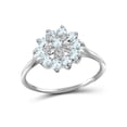 thumbnail image 1 of JewelersClub Aquamarine Ring Birthstone Jewelry – 1.00 Carat Aquamarine 0.925 Sterling Silver Ring Jewelry – Gemstone Rings with Hypoallergenic 0.925 Sterling Silver Band, 1 of 4