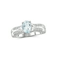 thumbnail image 1 of JewelersClub Aquamarine Ring Birthstone Jewelry – 1.15 Carat Aquamarine 0.925 Sterling Silver Ring Jewelry with White Diamond Accent – Gemstone Rings with Hypoallergenic 0.925 Sterling Silver Band, 1 of 4