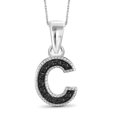 thumbnail image 1 of JewelersClub Black Diamond Accent Sterling Silver A TO Z Initial Pendant, 18", 1 of 4