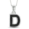 thumbnail image 1 of JewelersClub Black Diamond Accent Sterling Silver A TO Z Initial Pendant, 18", 1 of 4