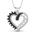 thumbnail image 1 of JewelersClub Black Diamond Accent Sterling Silver Mother Heart Pendant, 18", 1 of 4