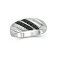 thumbnail image 1 of JewelersClub Black Diamond Rings for Men – 0.25 CTW Genuine Black Diamond Ring for Men – Hypoallergenic 0.925 Sterling Silver Ring Men – Diamond Mens Rings Statement Ring – Luxurious Gifts for Him, 1 of 4