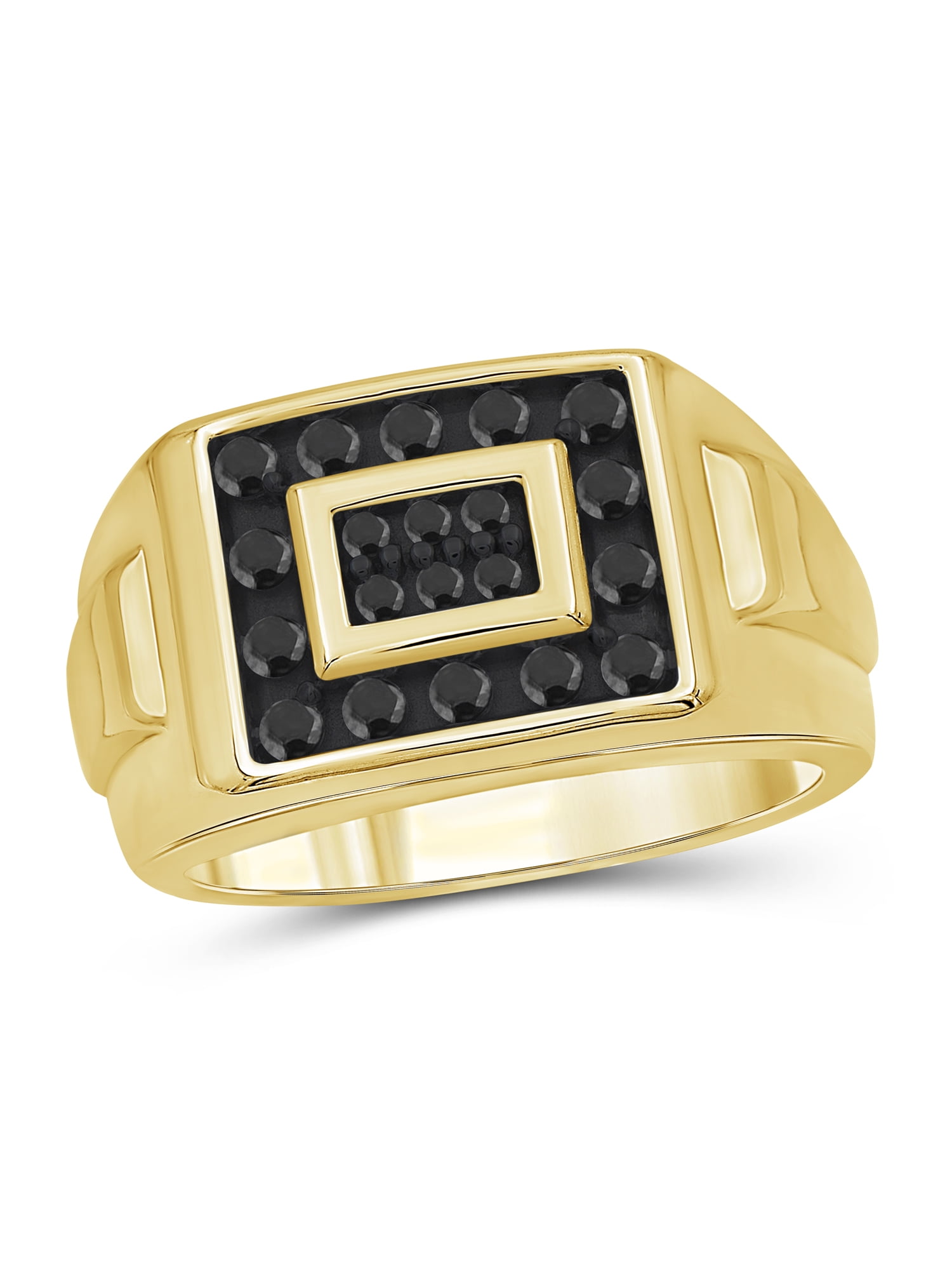 JewelersClub Black Diamond Rings for Men 0.50 CTW Genuine