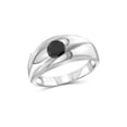 thumbnail image 1 of JewelersClub Black Diamond Rings for Men – 1.00 CTW Genuine Black Diamond Ring for Men – Hypoallergenic 0.925 Sterling Silver Ring Men –Real Diamond Mens Rings Statement Ring – Luxurious Gifts for Him, 1 of 4