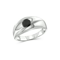 JewelersClub Black Diamond Rings for Men – 1.00 CTW Genuine Black Diamond Ring for Men – Hypoallergenic 0.925 Sterling Silver Ring Men –Real Diamond Mens Rings Statement Ring – Luxurious Gifts for Him