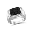 thumbnail image 1 of JewelersClub Black Diamond Rings for Men – 1.00 CTW Genuine Black Diamond Ring for Men – Hypoallergenic 0.925 Sterling Silver Ring Men – Diamond Mens Rings Statement Ring – Luxurious Gifts for Him, 1 of 4