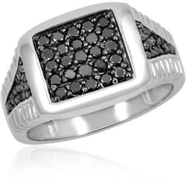 Men's Black Diamond Accent Sterling Silver Ring
