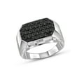 thumbnail image 1 of JewelersClub Black Diamond Rings for Men – 1.00 CTW Genuine Black Diamond Ring for Men – Hypoallergenic 0.925 Sterling Silver Ring Men – Diamond Mens Rings Statement Ring – Luxurious Gifts for Him, 1 of 4