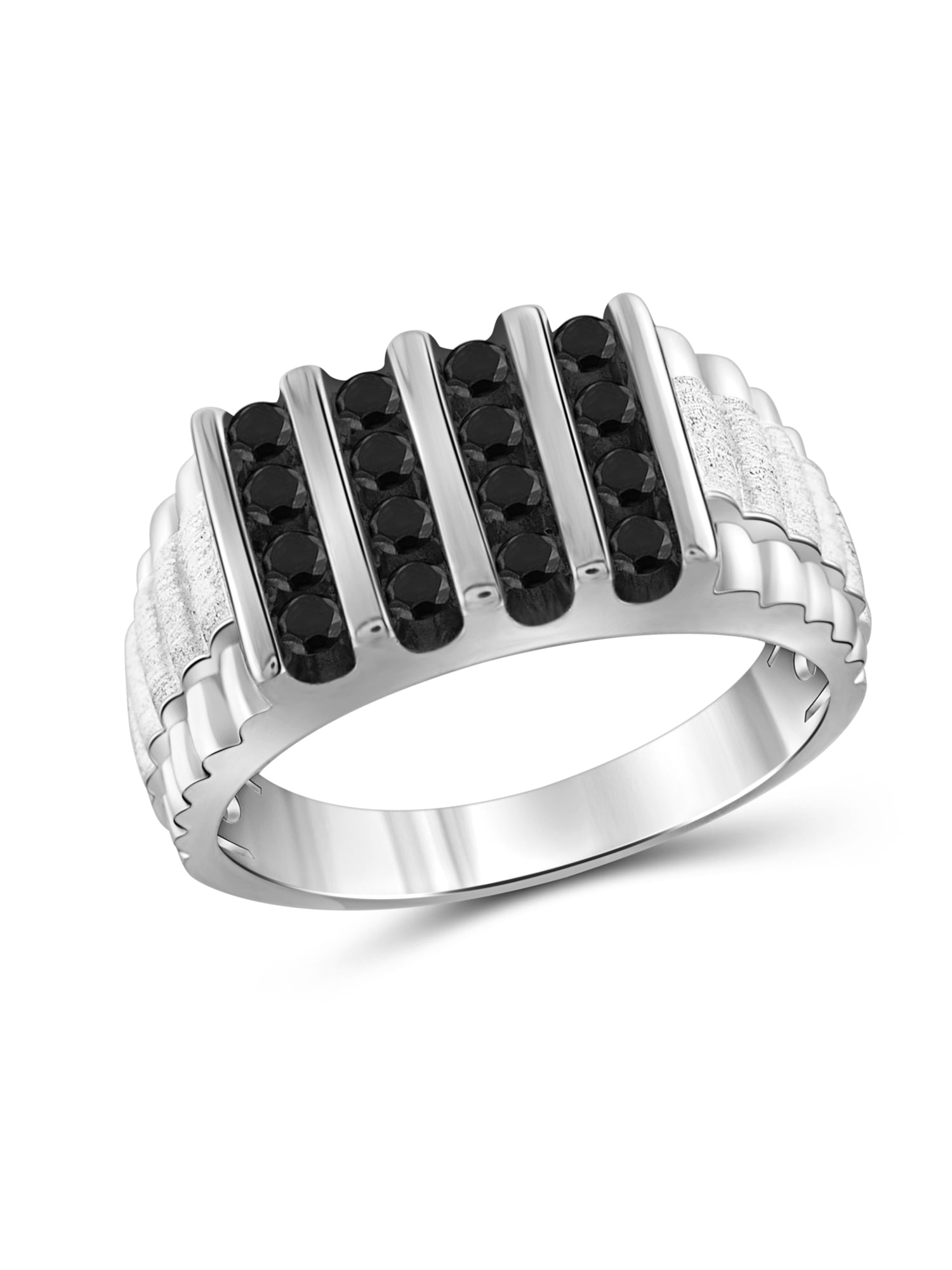 Black Diamond Rings for Men 1CTTW Genuine Black Diamond