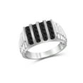 thumbnail image 1 of JewelersClub Black Diamond Rings for Men – 1CTTW Genuine Black Diamond Ring for Men – Hypoallergenic Sterling Silver Ring Men – Real Diamond Mens Rings Fashion Statement Ring – Luxurious Gifts for Him, 1 of 4