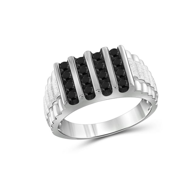 Black Diamond Rings for Men 1CTTW Genuine Black Diamond Ring for Men