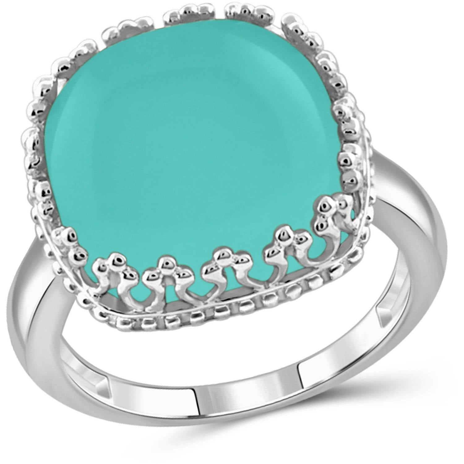 JewelersClub Hypoallergenic 0.925 Sterling Silver Ring 10.75 Carat Chalcedony Gemstone Birthstone Jewelry