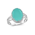 thumbnail image 1 of JewelersClub Chalcedony Ring Birthstone Jewelry – 6.75 Carat Chalcedony 0.925 Sterling Silver Ring Jewelry – Gemstone Rings with Hypoallergenic 0.925 Sterling Silver Band, 1 of 4