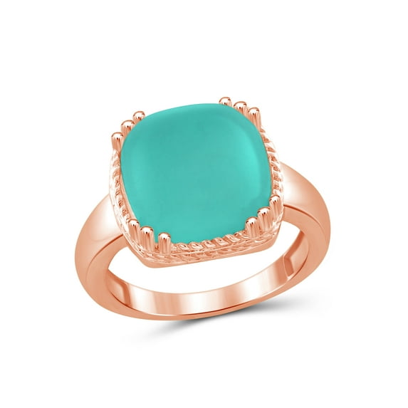 JewelersClub Chalcedony Ring Birthstone Jewelry – 6.75 Carat Chalcedony Rose Gold Over Silver Ring Jewelry – Gemstone Rings with Hypoallergenic Rose Gold Over Silver Band