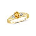 thumbnail image 1 of JewelersClub Citrine Ring Birthstone Jewelry – 0.50 Carat Citrine 14K Gold Plated Silver Ring Jewelry with White Diamond Accent – Gemstone Rings with Hypoallergenic 14K Gold Plated Silver Band, 1 of 4