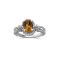 thumbnail image 1 of JewelersClub Citrine Ring Birthstone Jewelry – 0.75 Carat Citrine Sterling Silver Ring Jewelry with White Diamond Accent – Gemstone Rings with Hypoallergenic Sterling Silver Band, 1 of 4