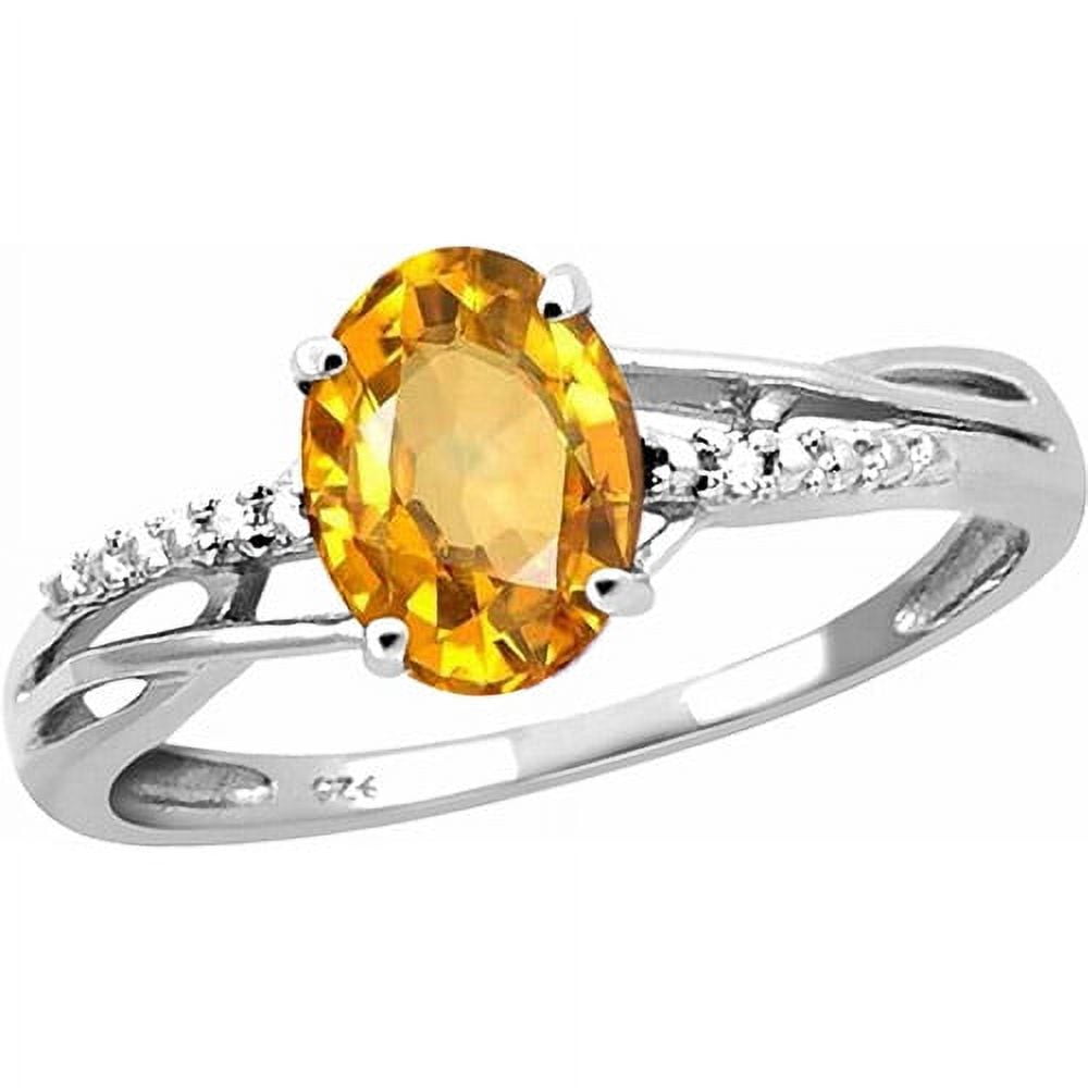 Jewelryonclick Real Citrine Silver Mark Rings for Men's 4 Carat November  Birthstone Jewelry in Size 4-13