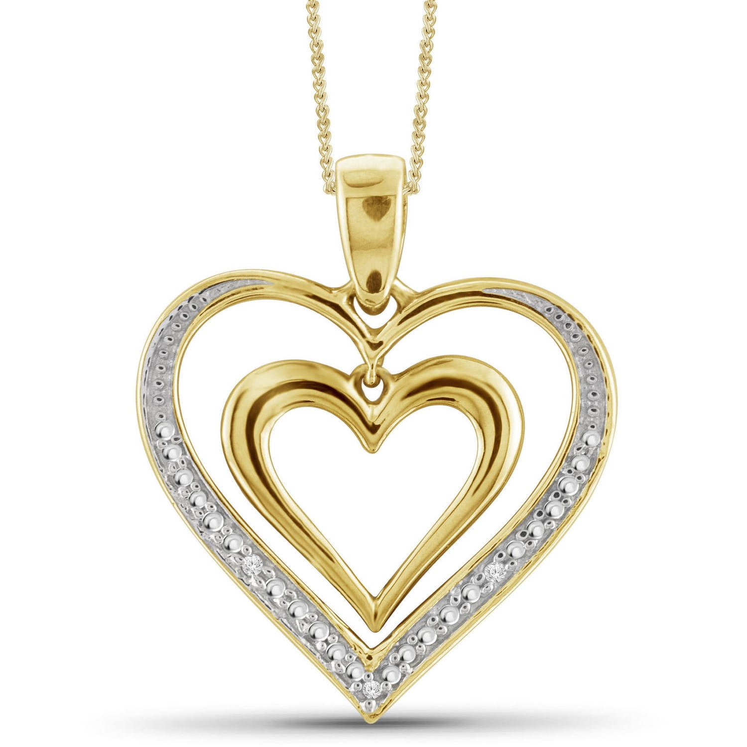 JewelersClub Diamond Dolphin Necklace Halloween Jewelry – Accent White Diamond Halloween Necklace – 14K Gold Plated Rope Chain with Dolphin Pendant – Witchy Jewelry for Women by JewelersClub